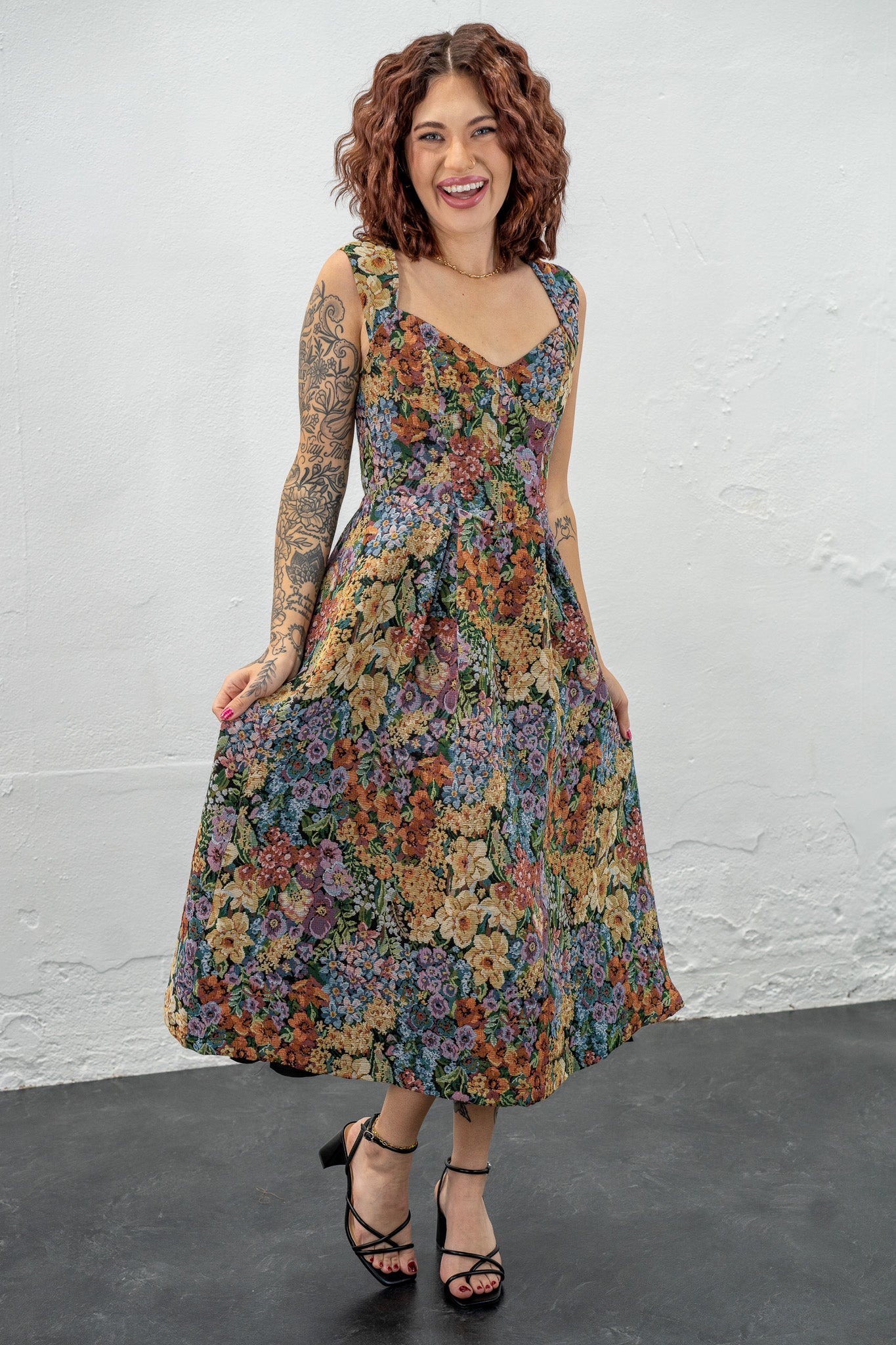 Garden Tapestry Midi Dress