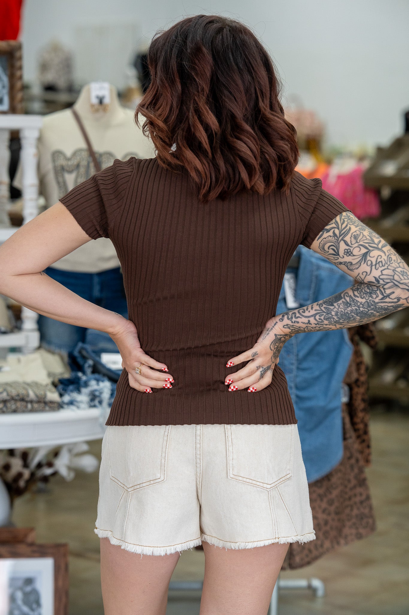 Pretty Please Brown Knit Top
