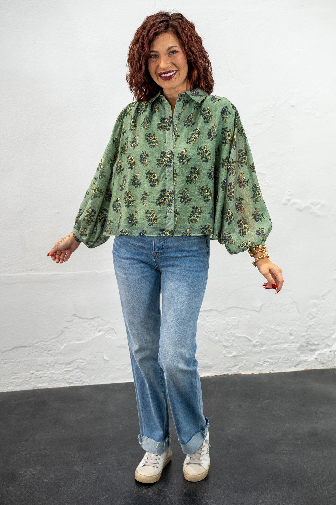 Floral Bliss Button Down Blouse