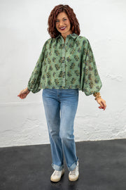 Floral Bliss Button Down Blouse