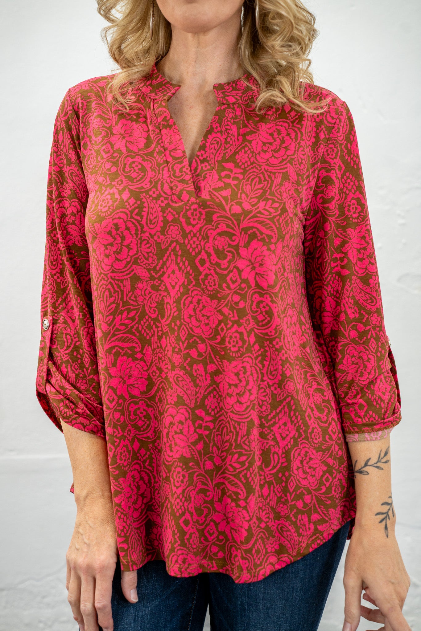 Traci Pink Floral Top