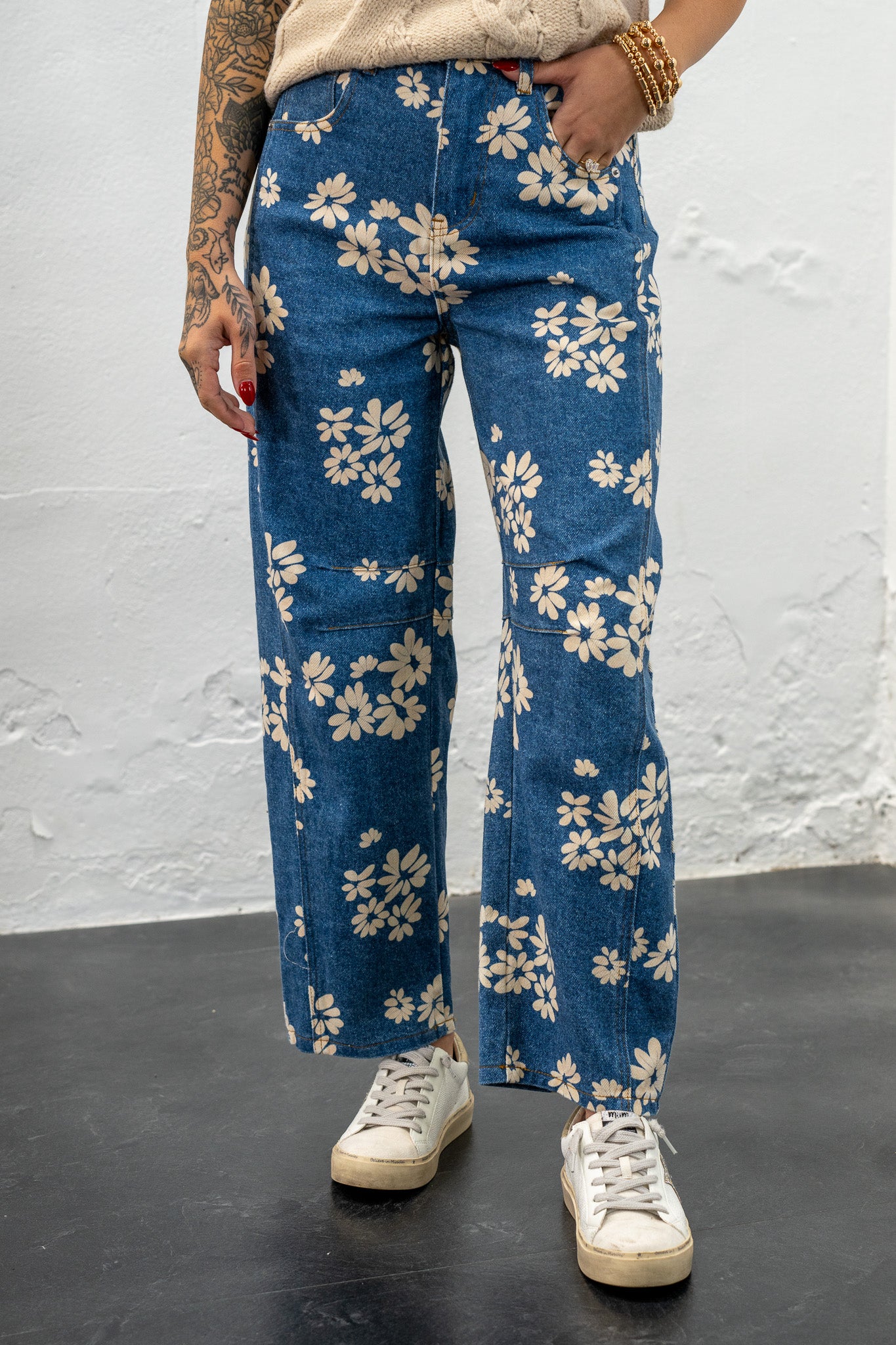 Vienna Flower Barrel Pants