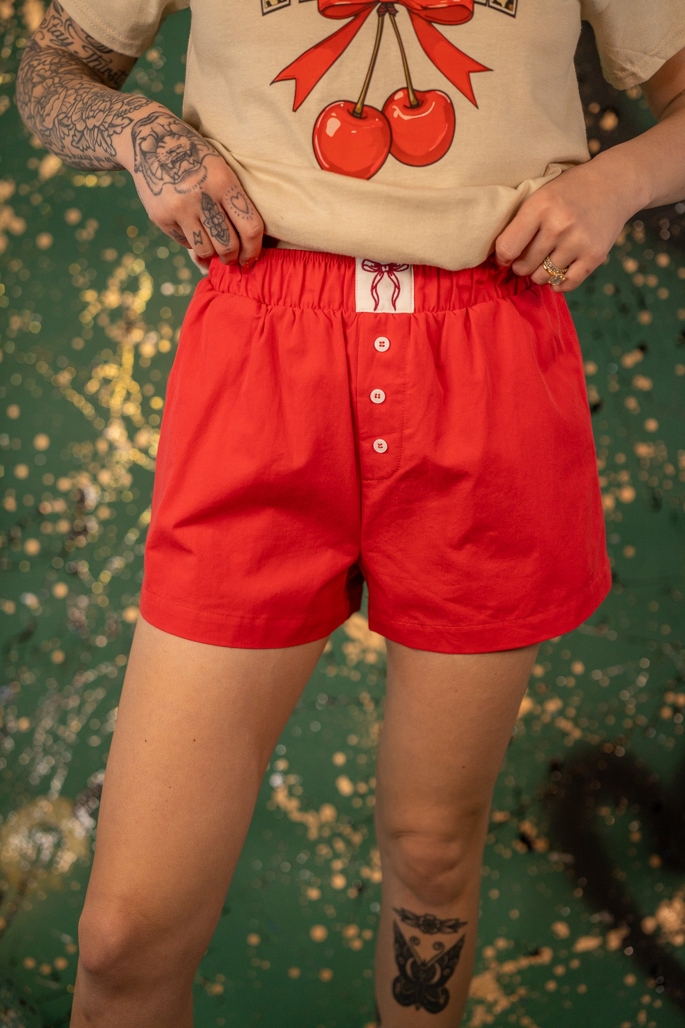 Kylee Red Boxer Shorts