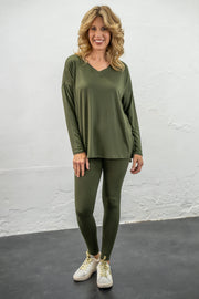 Easy Going Olive Legging Set