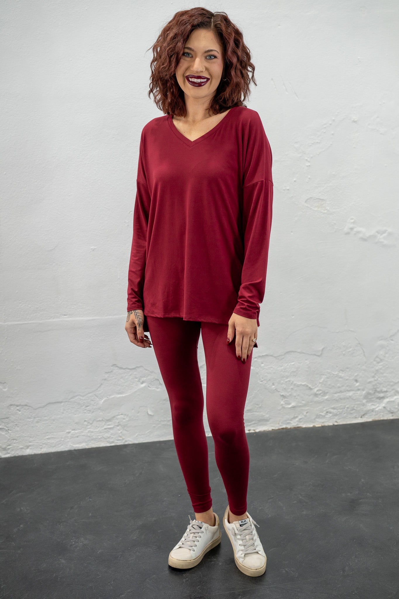 Easy Going Wine Legging Set