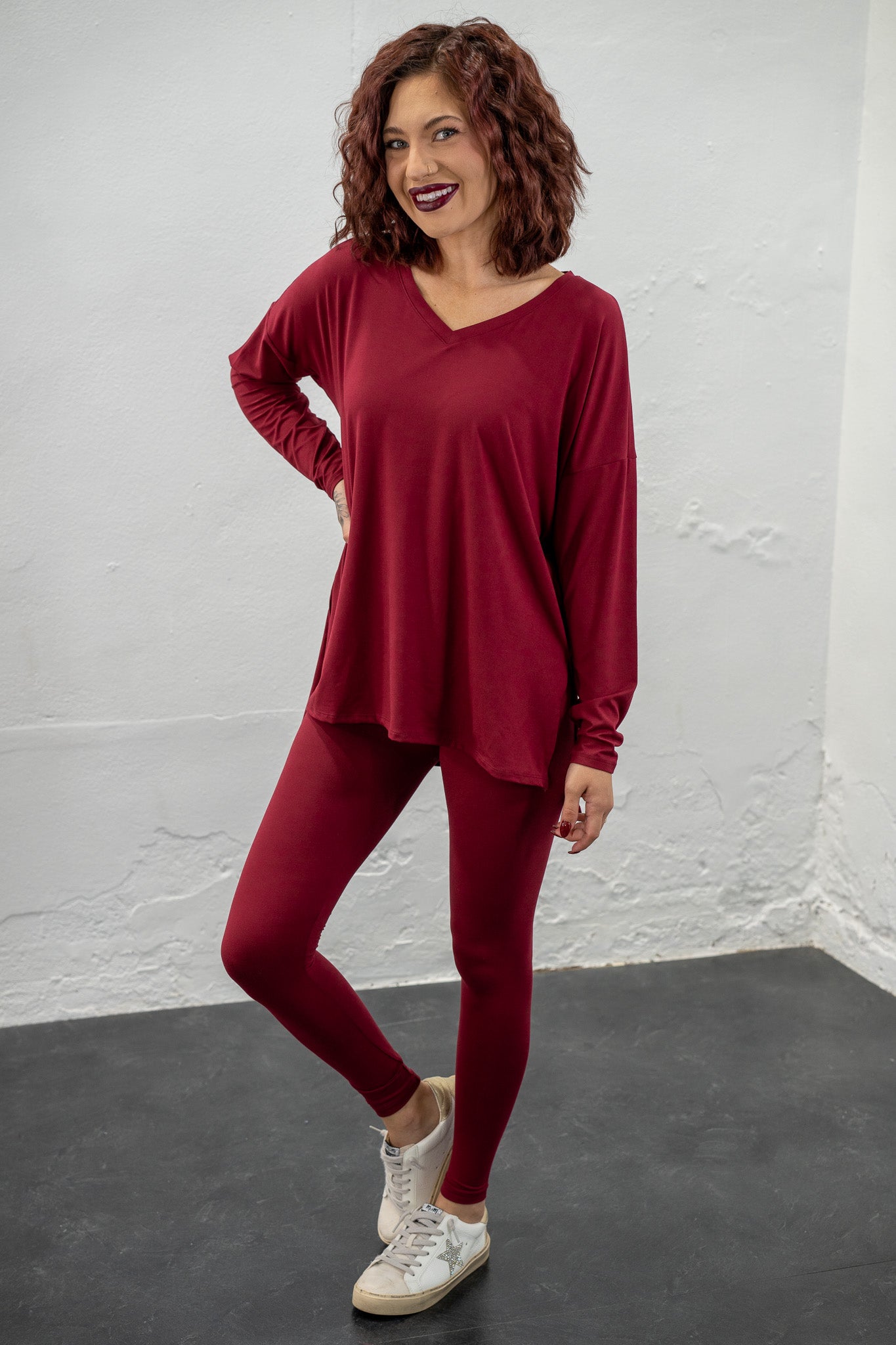 Easy Going Wine Legging Set