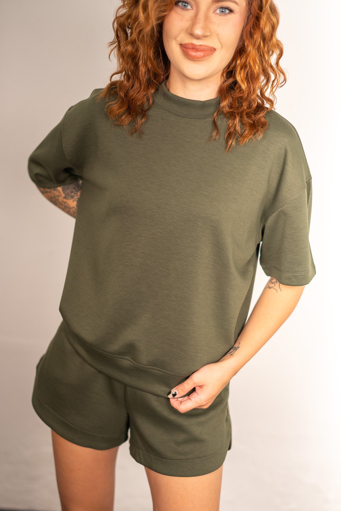 Sammy Olive Scuba Short Set