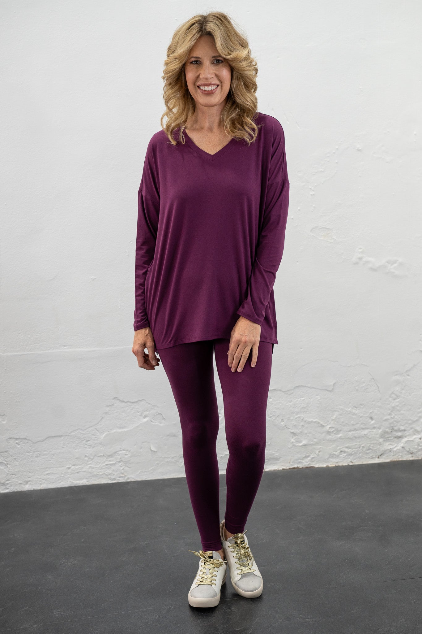 Easy Going Eggplant Legging Set