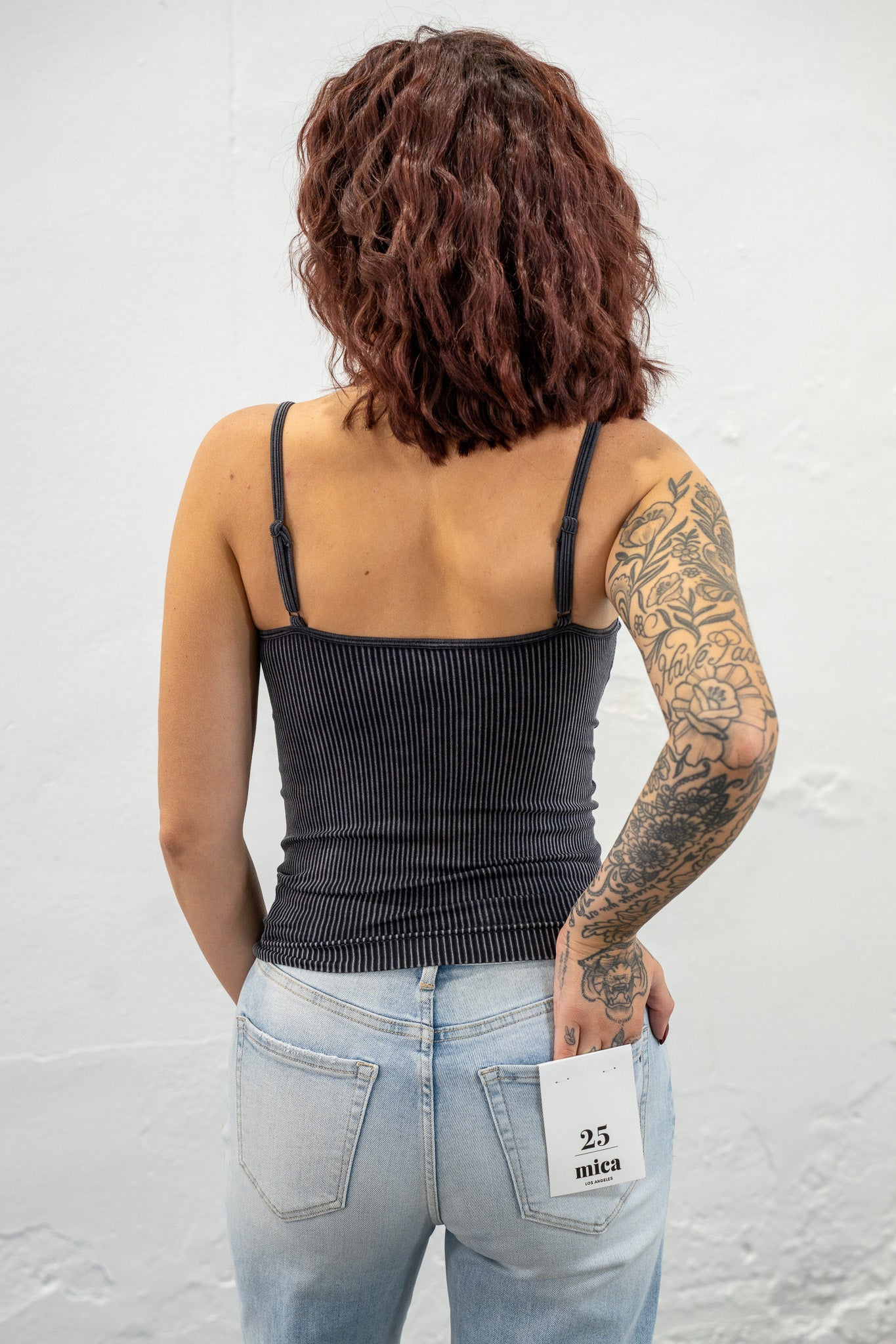 Bailey Ash Black Ribbed Camisole