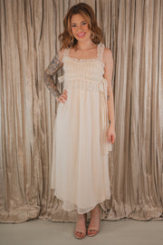 Ethereal Ruffle Midi Dress