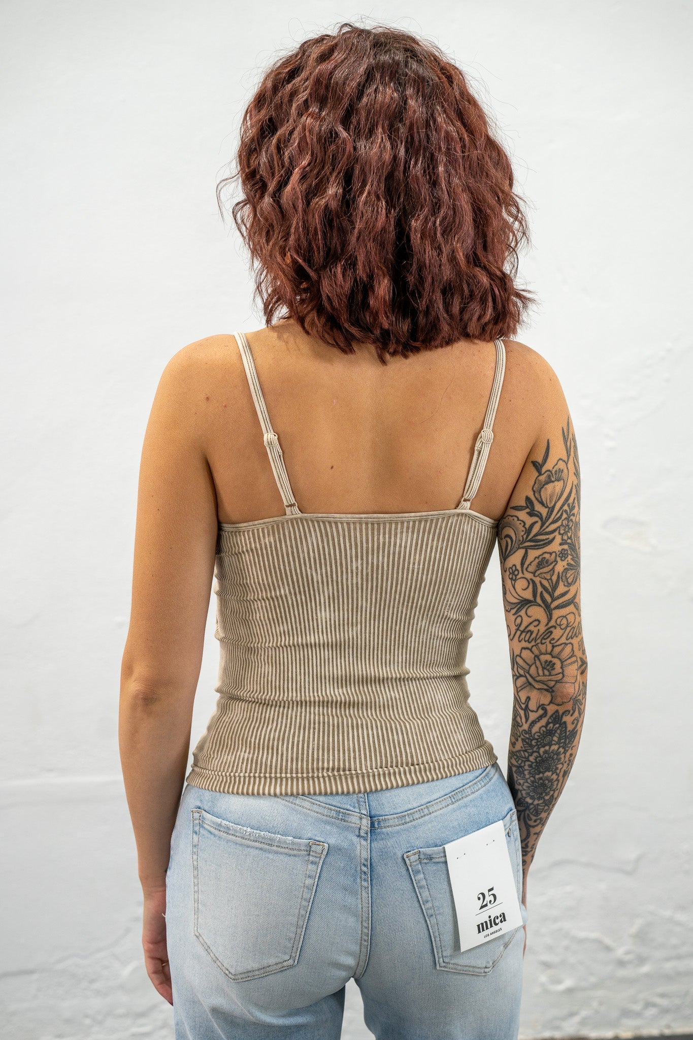 Bailey Beige Ribbed Camisole