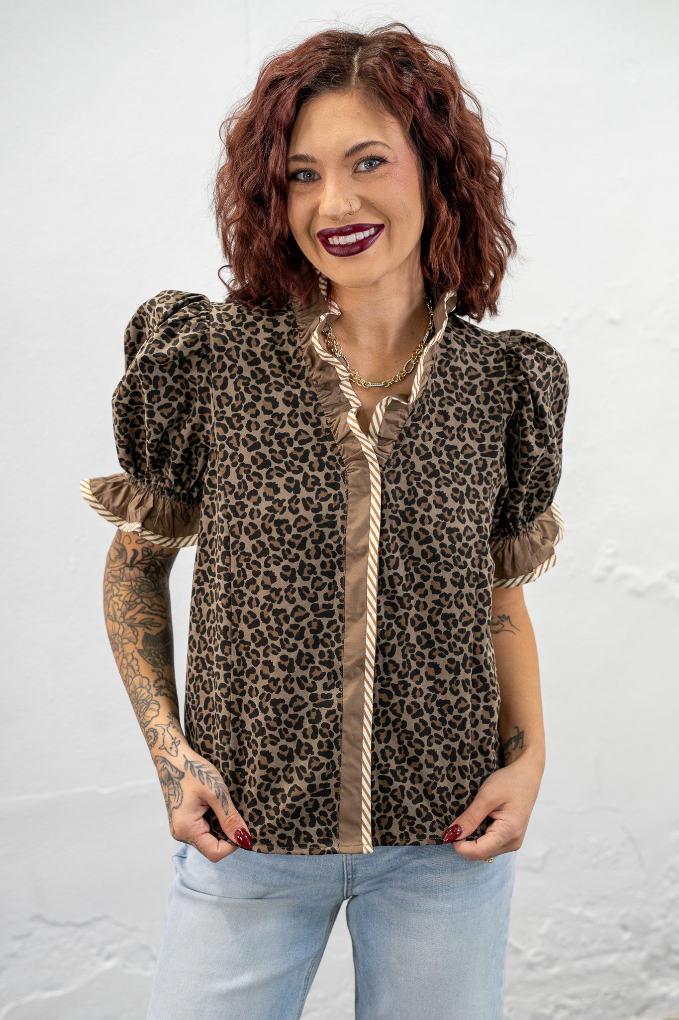 Annie Darling Leopard Top