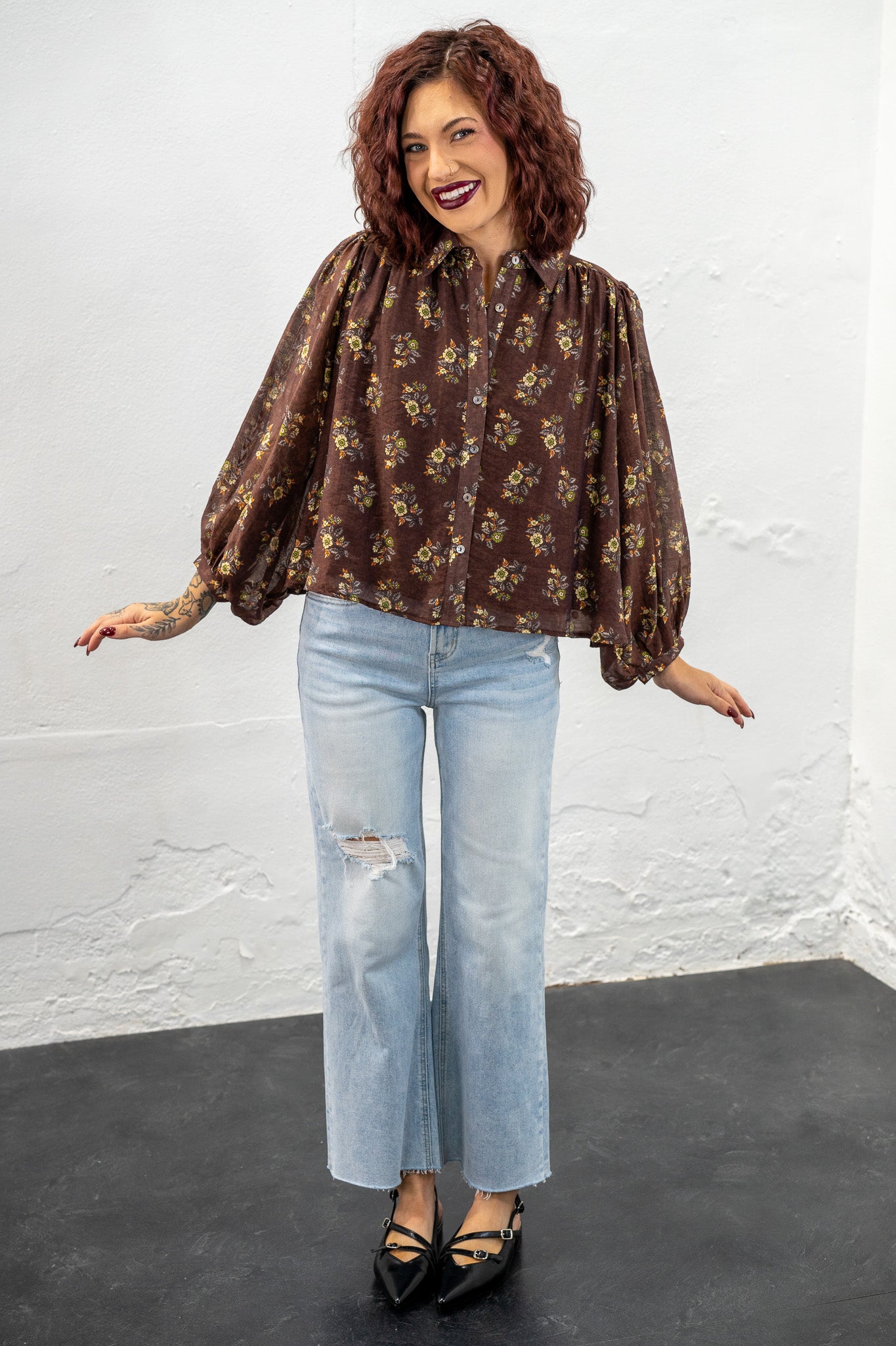 Harvest Moon Button Down Blouse