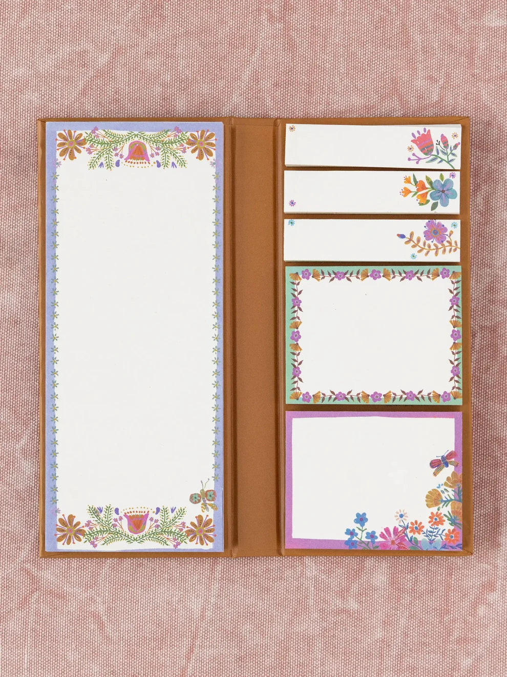 Folk Flower Sticky Notes Set