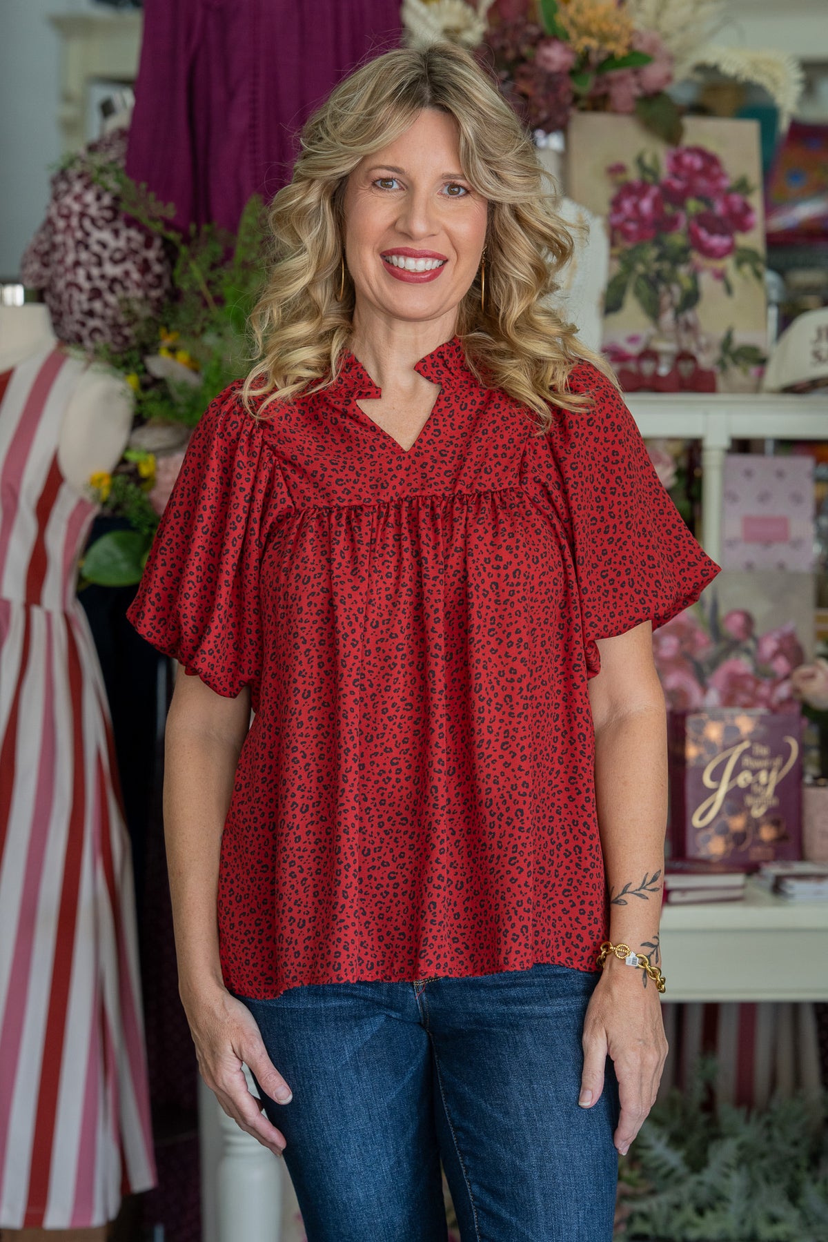 Kandy Babydoll Red Top