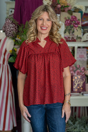 Kandy Babydoll Red Top