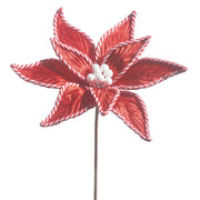 Peppermint Poinsettia Pick