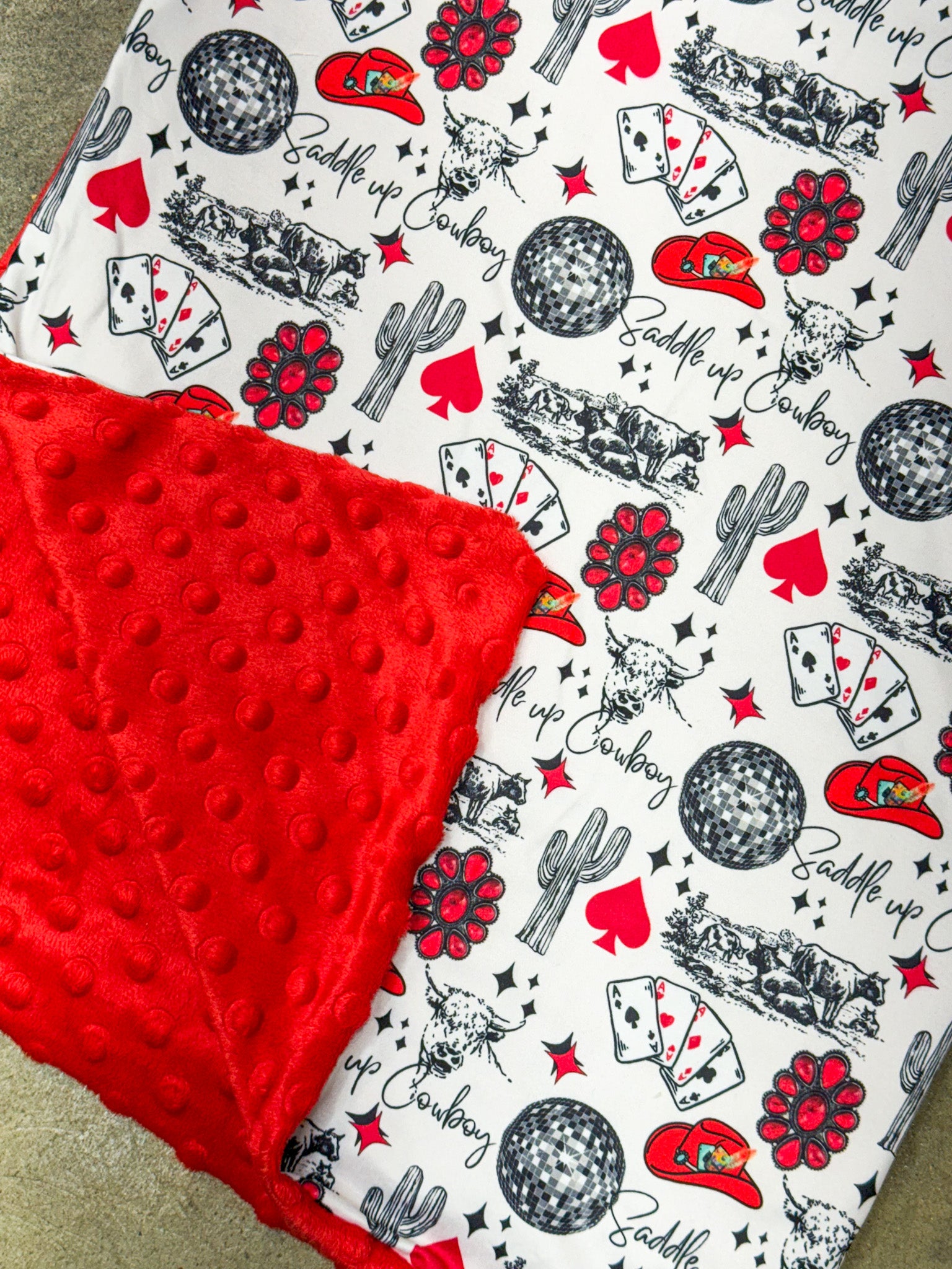 Rhinestone Cowgirl Minky Blanket