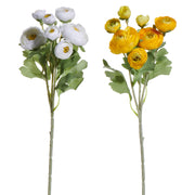 White and Yellow Ranunculus Spray