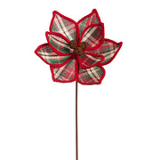 Vintage Plaid Poinsettia