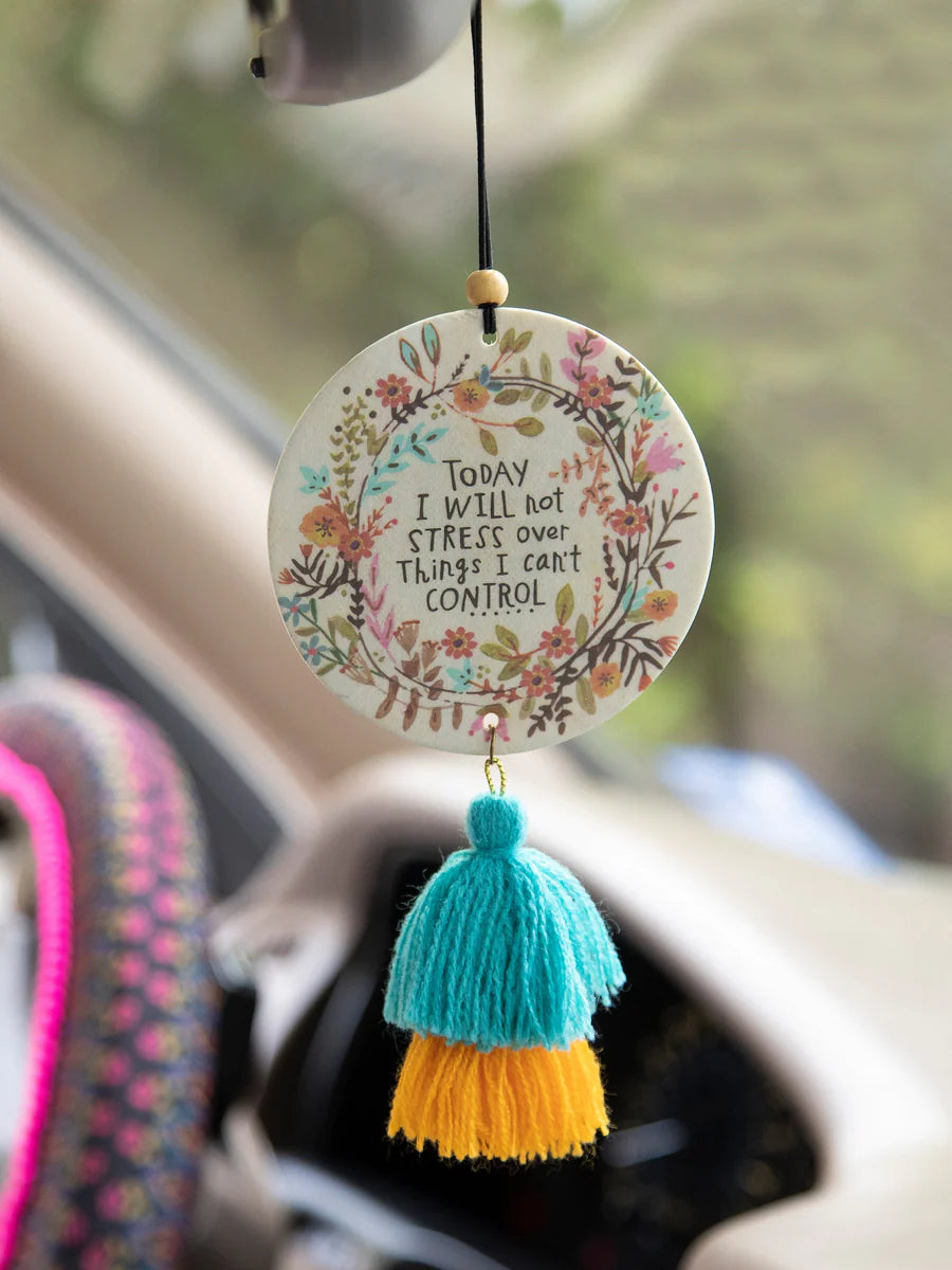 Today I Will Not Stress Tassel Air Freshener