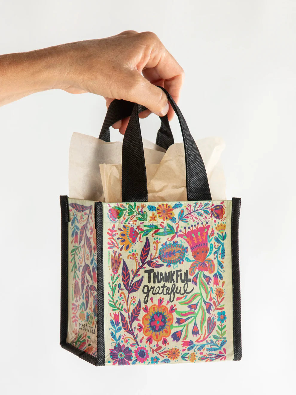 Small Thankful Grateful Reusable Tote
