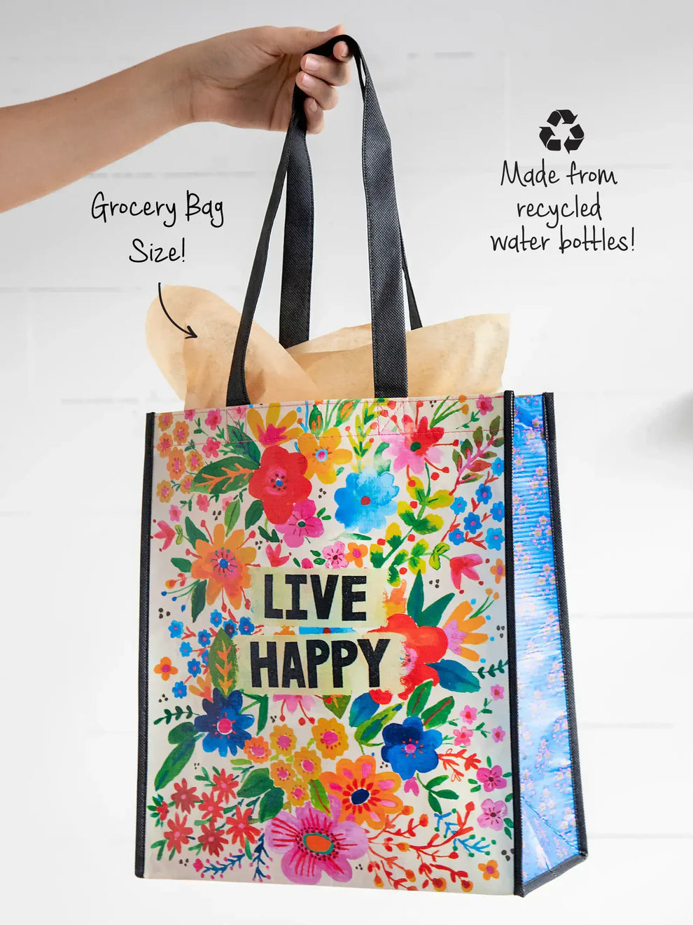 Live Happy XL Reusable Tote