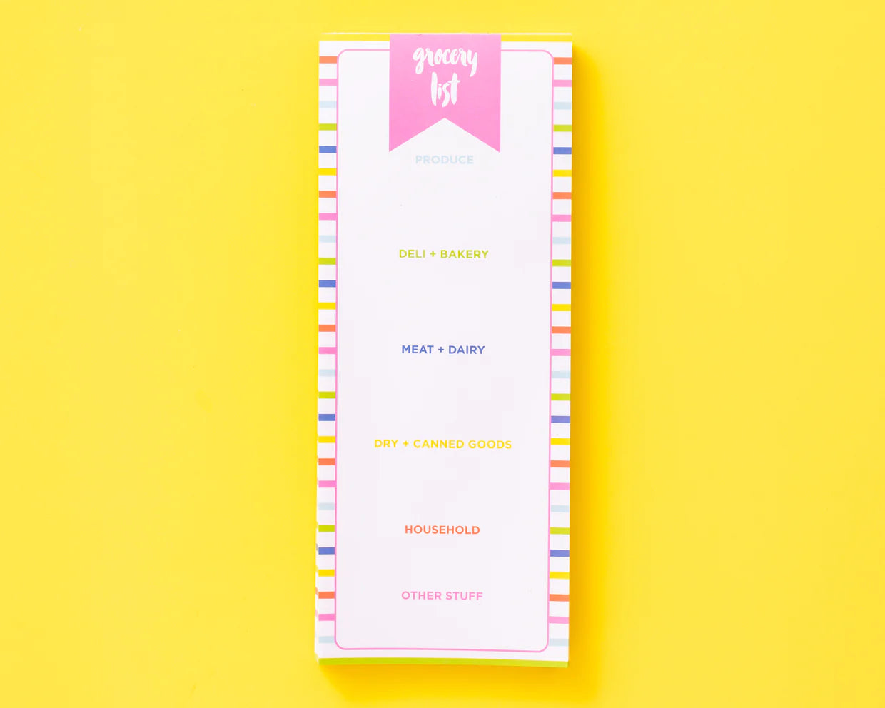 Striped Grocery List Pad