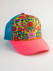 Bold Floral Trucker Hat