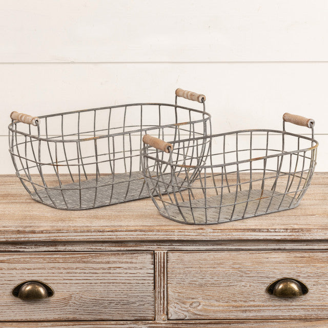 Vintage Wire Handled Basket - Final Sale!