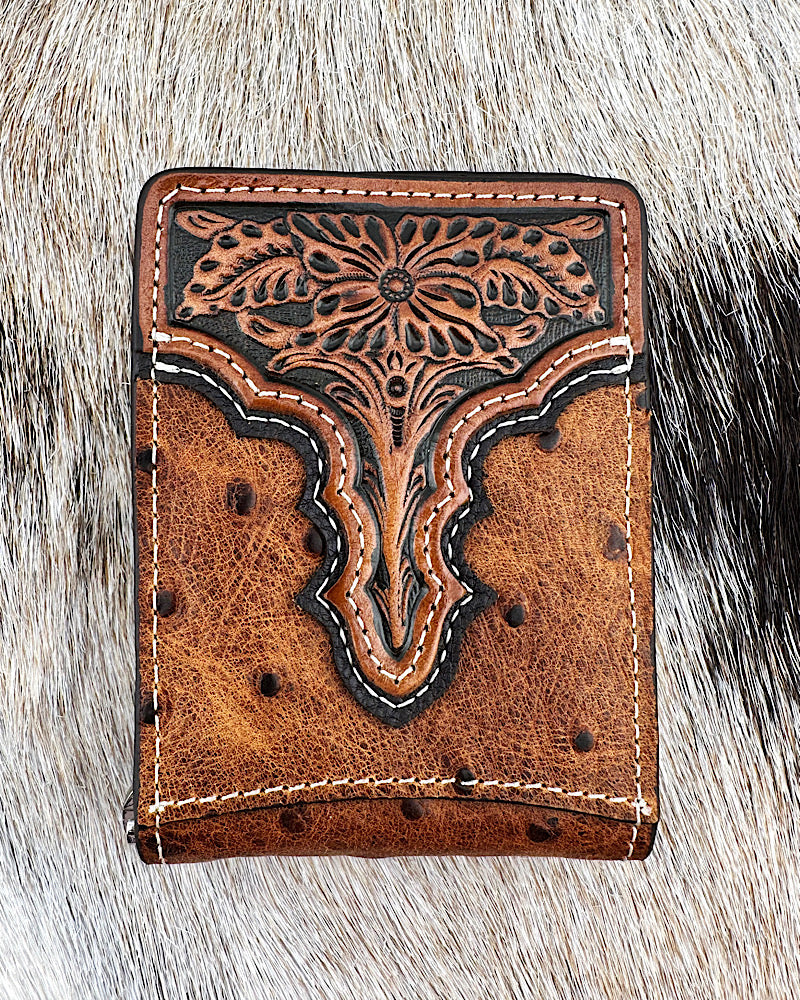 Ariat Ostrich Card Case