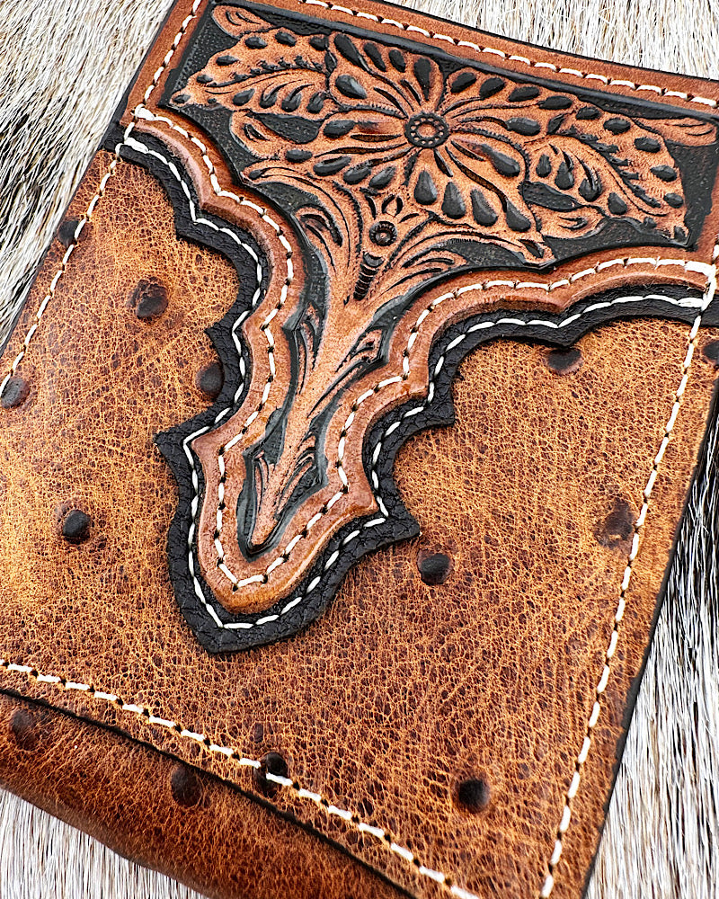 Ariat Ostrich Card Case