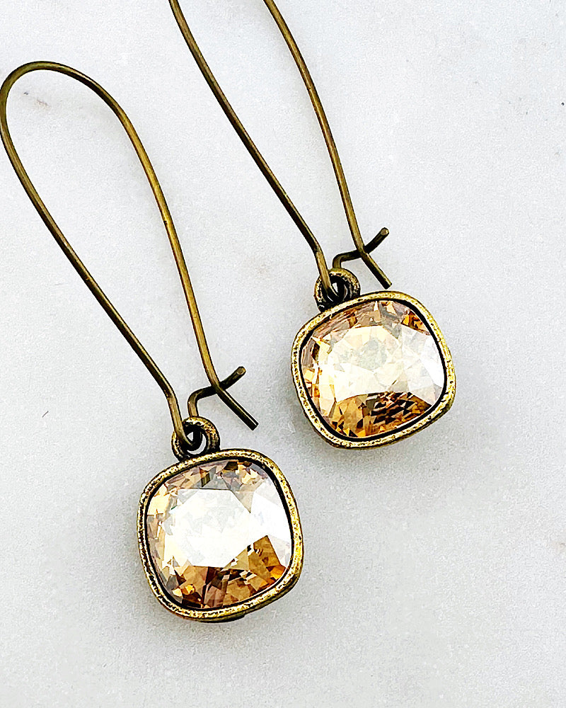 Kamille Golden Shadow Drop Earrings