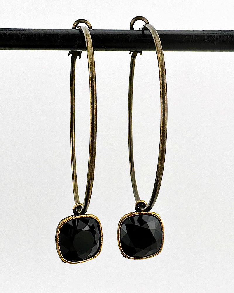 Kamille Gold/Black Hoops