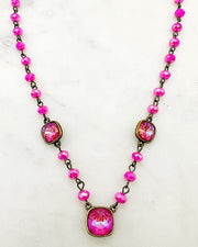 Kamille Pink Trio Necklace