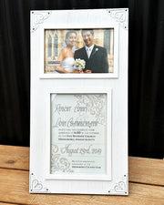 White Double Picture/Invitation Frame