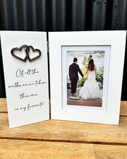 Double Heart Wedding Frame