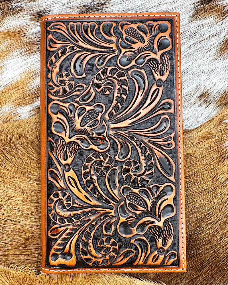 Nocona Floral Embossed Rodeo Wallet