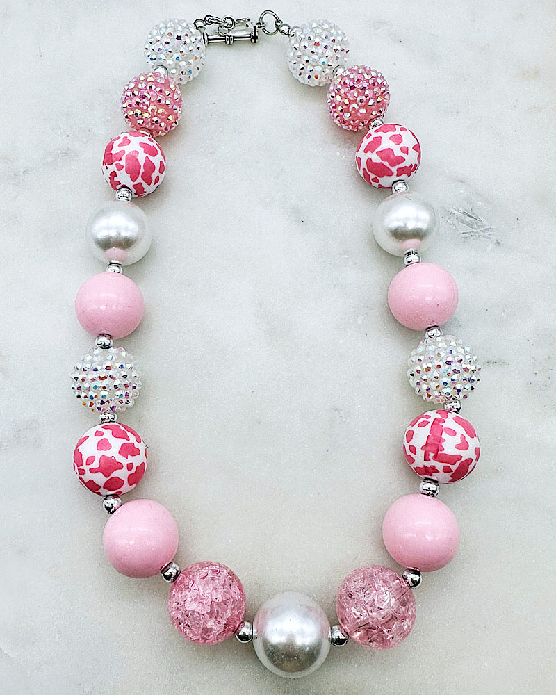 Cow Chunky Bead Necklace