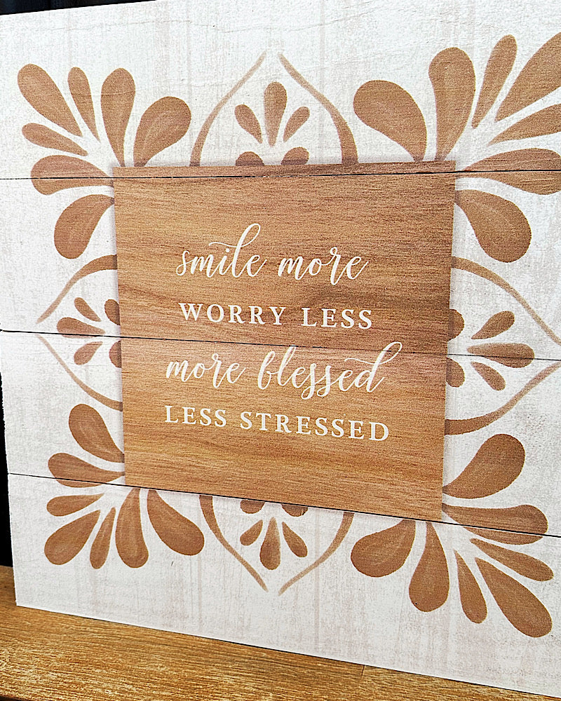 Smile More Wall Plaque