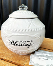 Glass Knob Blessing Jar & Cards