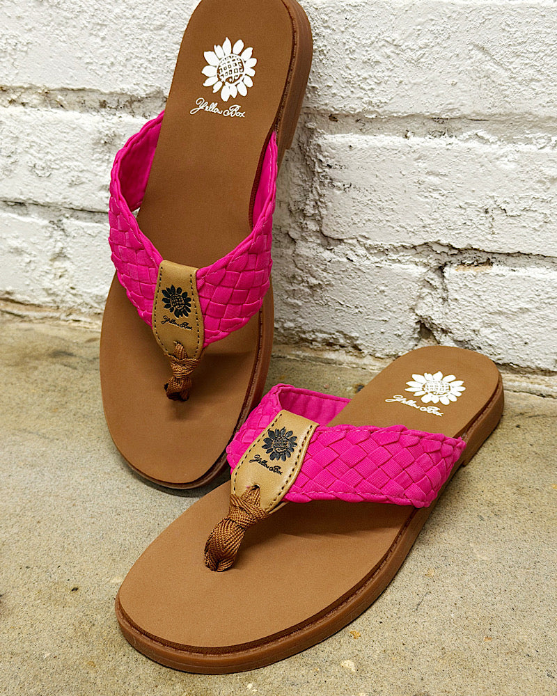 Irving Fuchsia Woven Sandals