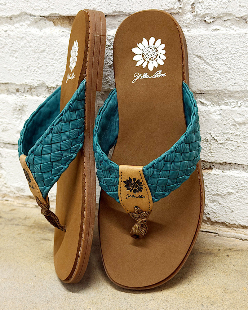 Irving Teal Woven Sandals