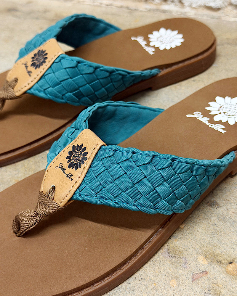 Irving Teal Woven Sandals - Final Sale!