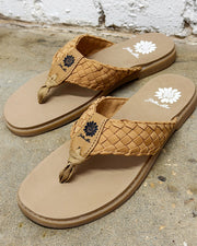Irving Almond Woven Sandals
