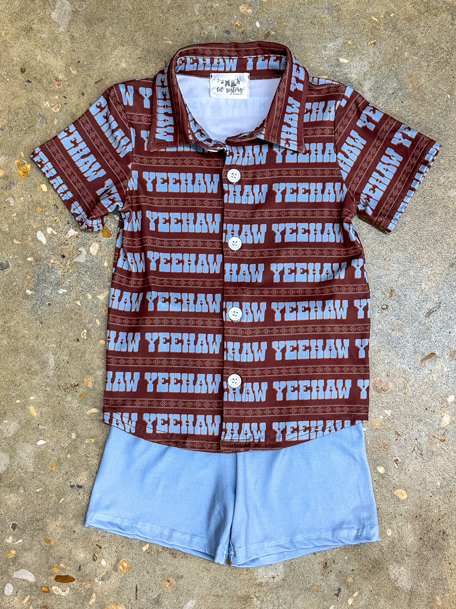 YEEHAW Button Shirt Set