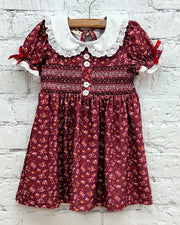 Burgundy Blooms Dress