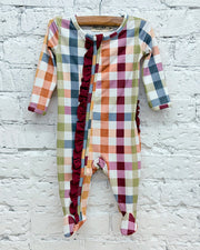 Harvest Plaid Ruffle Footies