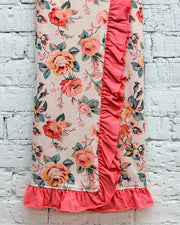 Scattered Rose Minky Blanket