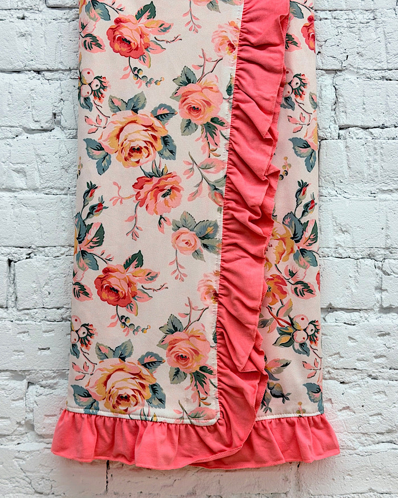 Scattered Rose Minky Blanket